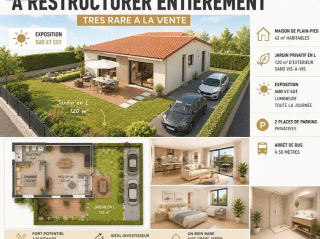 Maison 2 pièces 42 m²