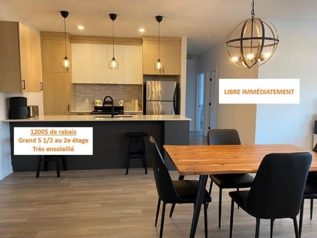 Grand 5 ½ moderne – Vue sur le Mont St Hilaire – 2 stationnements