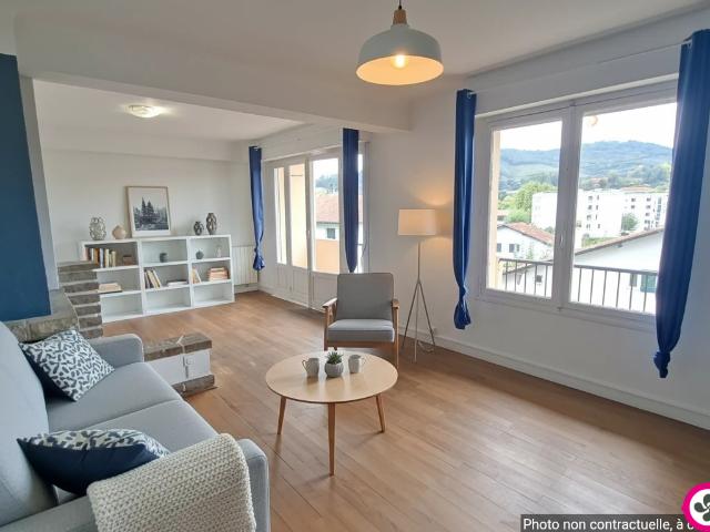 Grand 3 pièces lumineux de 75m2 avec balcon filant