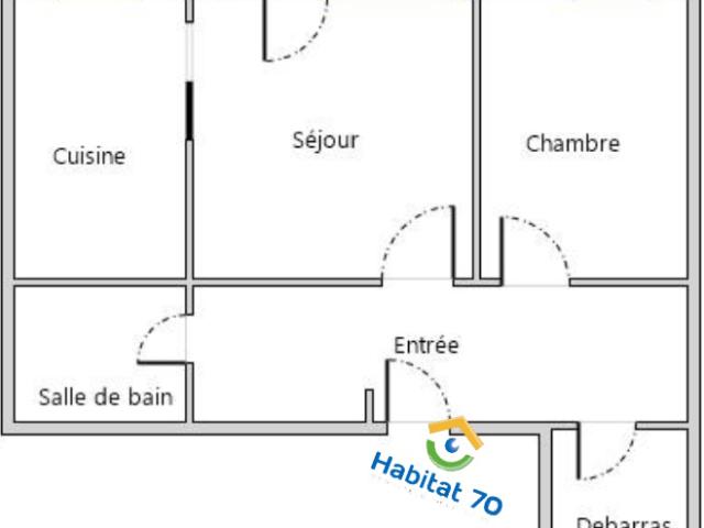 Grand T2 avec balcon entre campagne et BELFORT