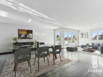 Grand appartement familial avec balcon couvert et vue sur le château d'Oron !