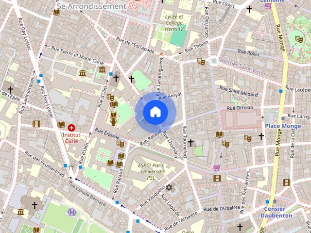 Grand studio Pantheon Sorbonne