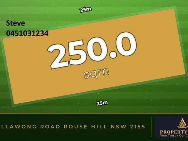 Great Lot in Rouse Hill near to upcoming School! Call Steve 0451031234
