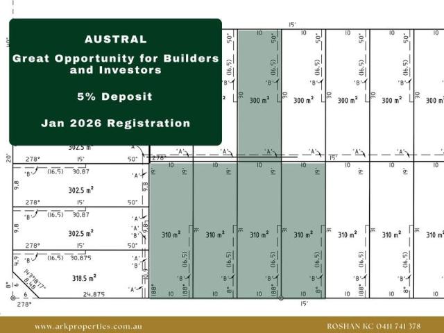 GREAT OPPORTUNITY for BUILDERS and INVESTORS 5 Consecutive Premium Lots in a Prime Location!