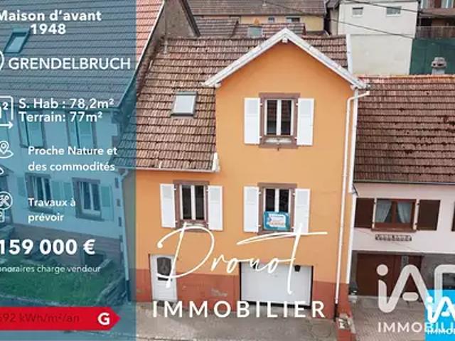 Grendelbruch 67190 Achat / Vente maison 4 pièces t4 terrasse cave