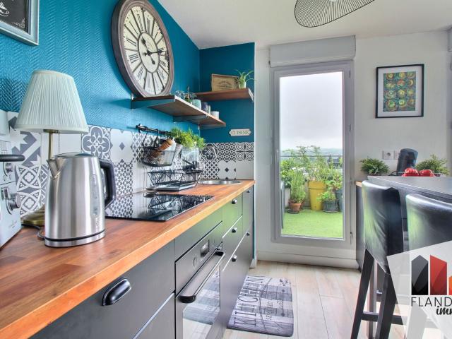 GRIGNY Appartement T3 de 57 m2 en dernier étage avec terrasse