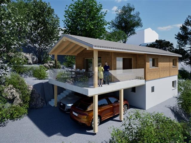 Grundstück mit wunderschönem Bauprojekt für ein 3,5 Zimmer Haus