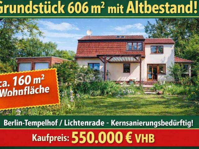 Grundstück mit Altbestand, bereit zur Neugestaltung