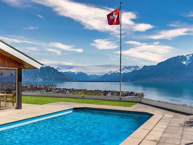 Grundstücke in den Weinbergen mit atemberaubendem Blick auf den See zum Verkauf in Corseaux