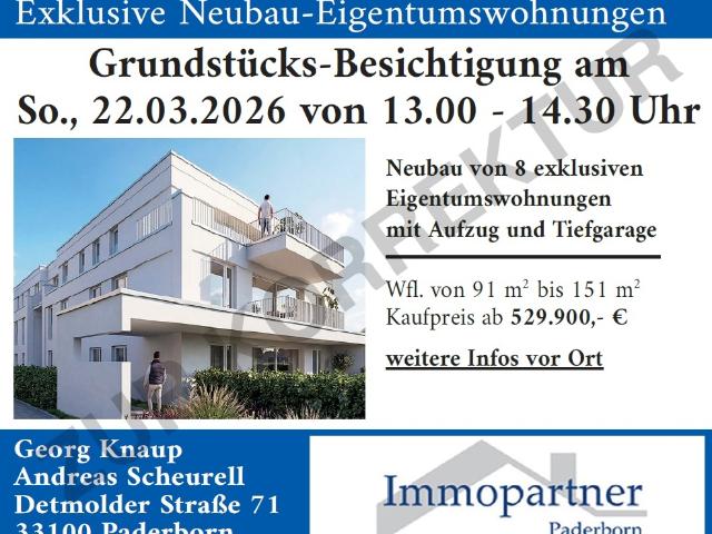 Exklusive Neubau Eigentumswohnungen in der Schorlemerstr. 5 / PB