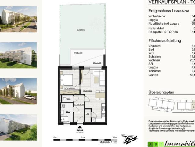 Grüne allee gallneukirchen 2 und 3 zimmer wohnungen, 55 70m² neubau erstbezug