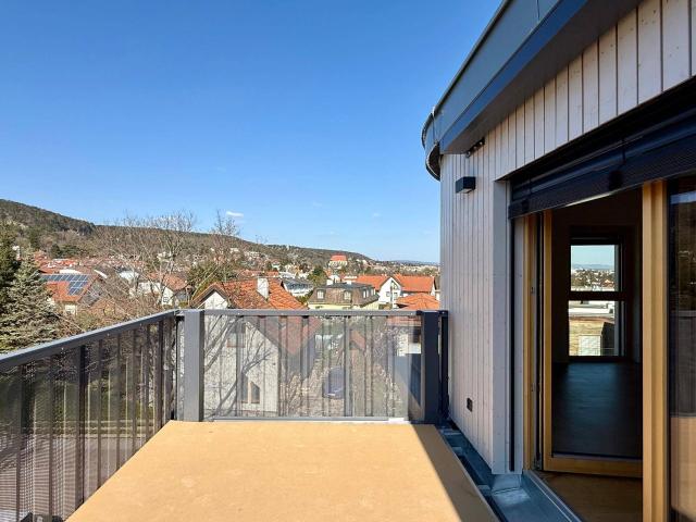 GRÜNE STADTVILLEN 4 Zimmer mit Balkon im DG | Holzbauweise Geothermie Photovoltaik | Provisionsfrei!