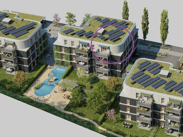 GRÜNE STADTVILLEN GANZ OBEN! | 3 Zimmer mit Süd Balkon | Holzbauweise Umweltbewusst Modern | Provisionsfrei!