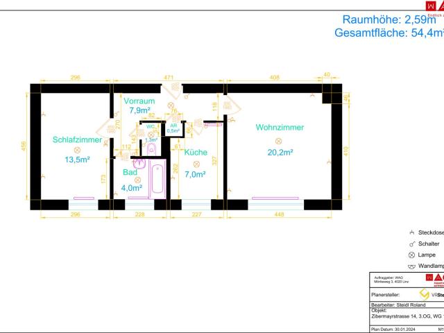 grünes, idyllisches wohnen im beliebten stadtteil oed! schöne und modern geschnitte wohnung die sich aktuell in sanierung befindet!