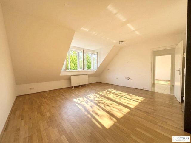 Grünruhelage nahe Raimundtheater! Lichtdurchflutete und barrierefreie 3 Zimmer Dachgeschoss Wohnung mit Parkblick
