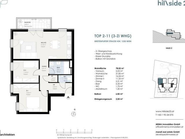 Gut aufgeteilte 3 Zimmer Dachgeschosswohnung mit Balkon zu verkaufen!