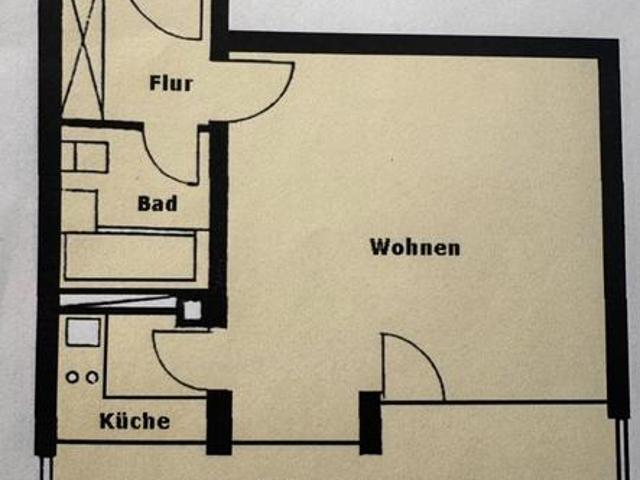 Gut geschnittene 1 Zimmer Whg Südpark V