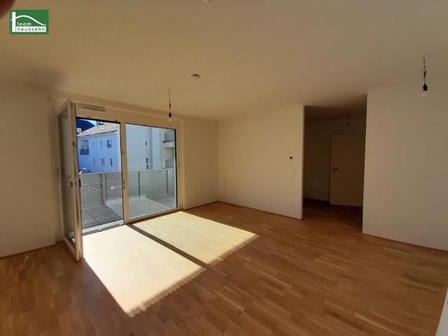 Gut geschnittene 2 Zimmer Wohnung mit gemütlicher Freifläche im Karmeliterhof Moderner Wohnkomfort im Herzen der Landeshauptstadt!