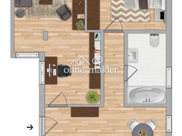 Gut geschnittene 2 Zimmerwohnung Bestlage Hofheim Wallau