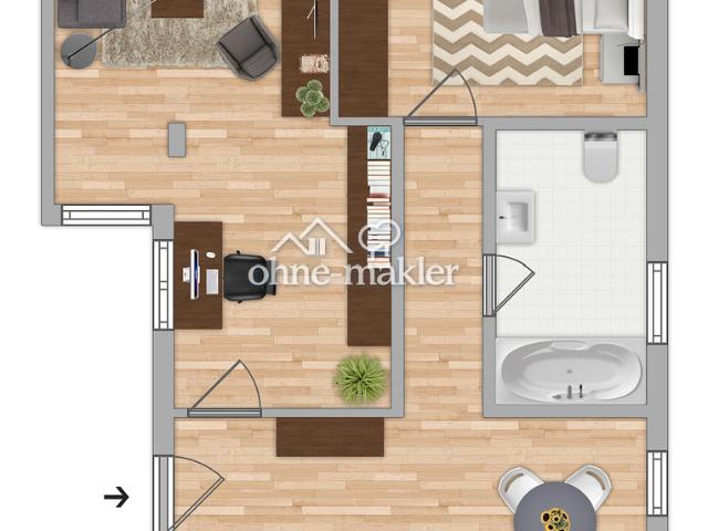 Gut geschnittene 2 Zimmerwohnung Bestlage Hofheim Wallau