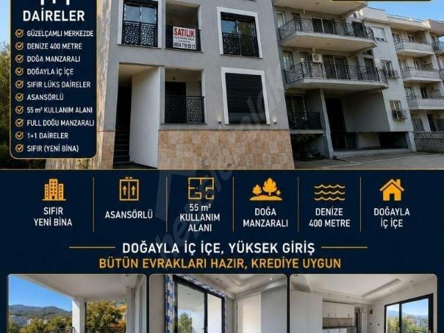 GÜZELÇAMLIDA SATILIK LÜKS 1+1 DAİRELER