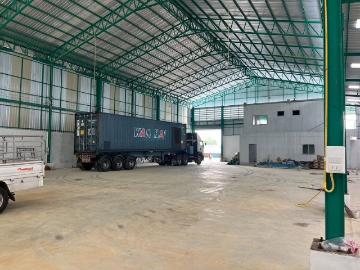 ให้เช่าโกดัง พื้นที่ใช้สอย 1,000 ตรม. ที่ดิน1ไร่ พร้อมออฟฟิศและห้องพักคนงาน ทำเลพระรามสอง บางโทรัด สมุทรสาคร รถใหญ่เข้าออกสะดวก