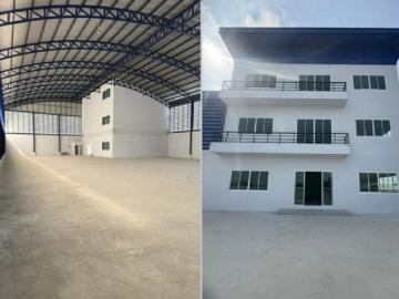 ให้เช่าโกดังพร้อมสำนักงาน 3 ชั้น สร้างใหม่ ทำเล โคกขาม สมุทรสาคร / ใกล้ การไฟฟ้า โคกขาม / พื้นที่สีชมพู ขอใบอนุญาต ร.ง.4 ได้