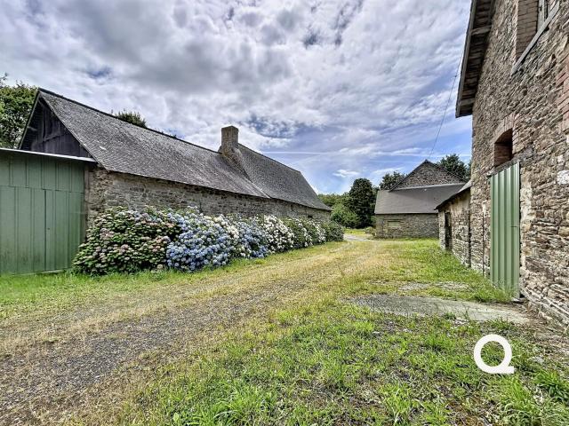 Hameau en pierre avec dépendances sur 1,7 hectares Potentie 88m² Boistrudan