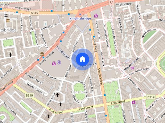 Hans Crescent, Knightsbridge, London, SW1X
