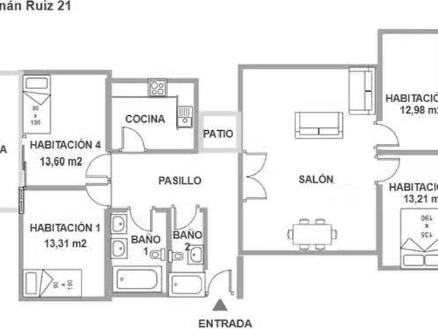Habitación en Calle Hernán Ruiz, El Cerro