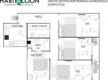 Habitación en Grupo Monseñor Renigio Gandasegui, Santutxu