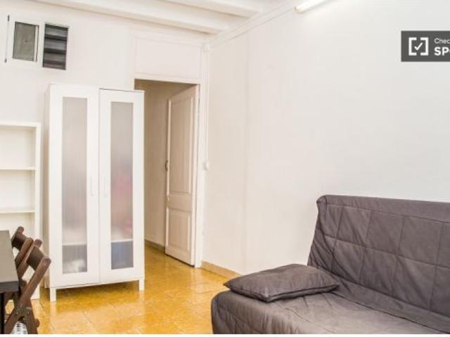 Habitación en piso compartido de 4 habitaciones en alquiler en el Raval, solo para profesionales o e