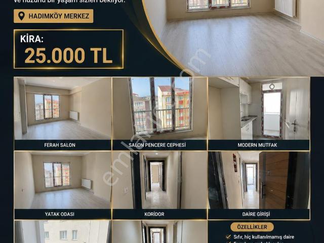 Hadımköy Merkez De 2+1 90m2 3.kat Sıfır Kiralık Temiz Daire