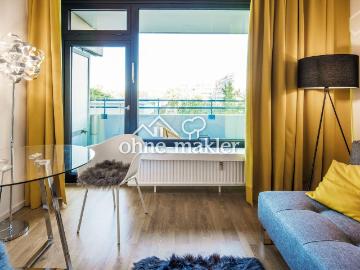 Haidhausen: Stilvolles 1 Zimmer Apartment mit West Balkon – AfA Vorteil & Erbpacht