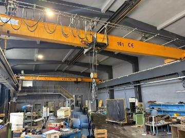 Hala magazynowo produkcyjna 1100m2 z suwnicami i biurami