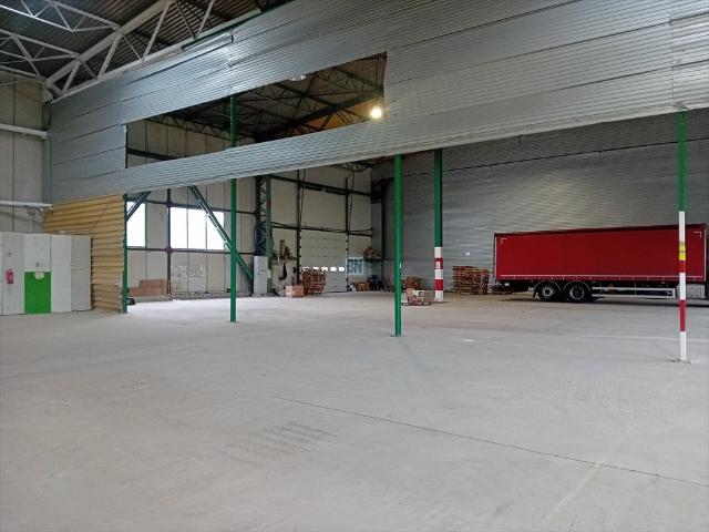 Hala magazynowa 1860 m² z biurami, wys. 12m, plac utwardzony