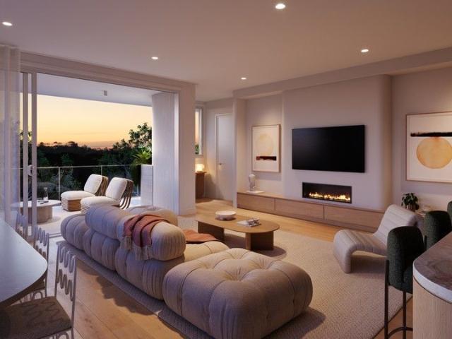 Elevated Half Floor Living with Leafy Outlooks