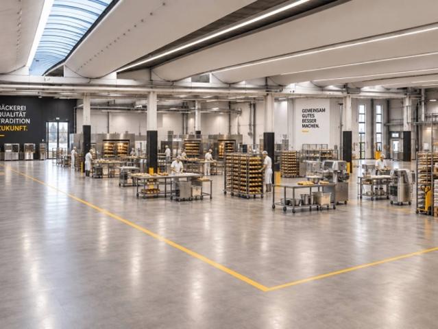Hallenflächen ab ca. 1'000 m² und 7.2 m Raumhöhe für Produktion, Gewerbe, Freizeit und Showroom