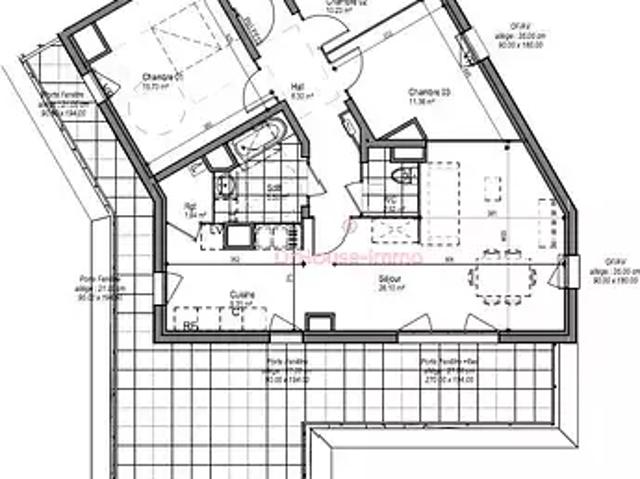 Haubourdin 59320 Achat / Vente appartement 4 pièces t4 terrasse parking