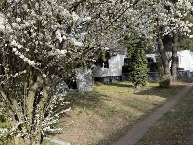 Haus im Bungalowstil als Fertigbau mit Pool, Nebengelass und großem Grundstück