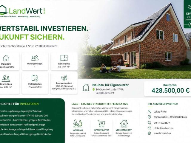 Haus zum Kaufen in Edewecht 428.500,00 EUR 107 m²