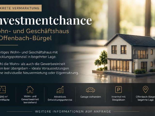 Haus zum Kaufen in Offenbach Bürgel 499.000,00 EUR 290 m²