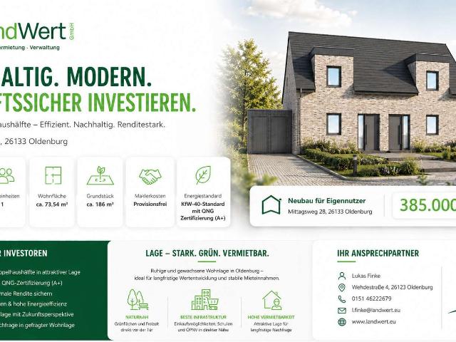 Haus zum Kaufen in Oldenburg 385.000,00 EUR 73.54 m²