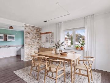 Wohnung mit eigenem Garten Hausgefühl im Grünen: Moderne 3 Zimmer Obergeschosswohnung im Zweifamilienhaus