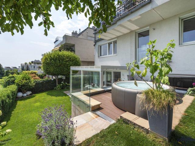 Hausfeeling in Döblinger Bestlage – Exklusive Maisonette inkl. 1 Garagenplatz mit Garten und Blick über Wien