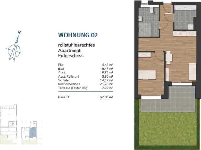 Havencity – Modernes Wohnen am Südstrand WE 2 Rollstuhlgerechtes Apartment Steuersparmodell