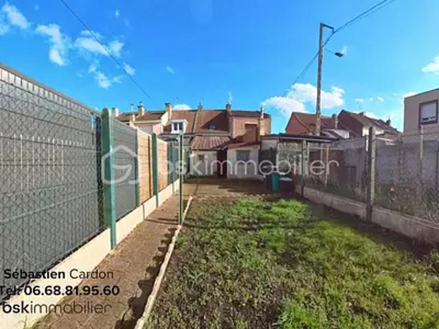Hénin Beaumont 62110 Achat / Vente maison 5 pièces t5 terrasse cave