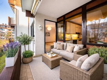 Sendling-Westpark - Balkon, Ausgestattete Küche