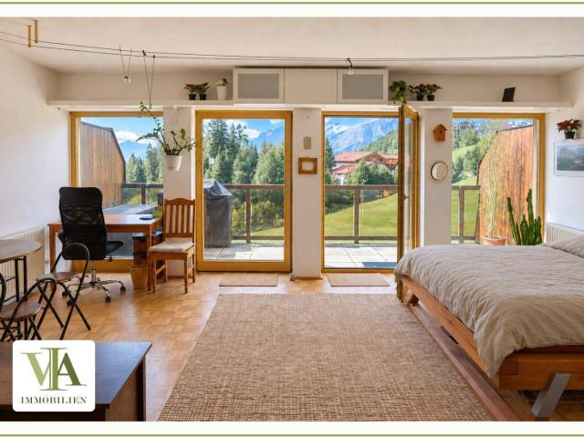 Helle 46 m² große 1 Zimmer Wohnung mit geräumiger Terrasse und herrlichem Weitblick – ruhig gelegen und nahe Seefeld