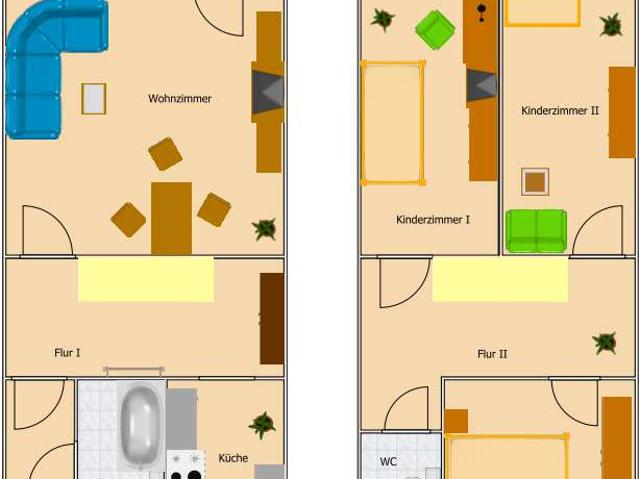 Helle 4 Raum Maisonette Wohnung in zentraler Lage